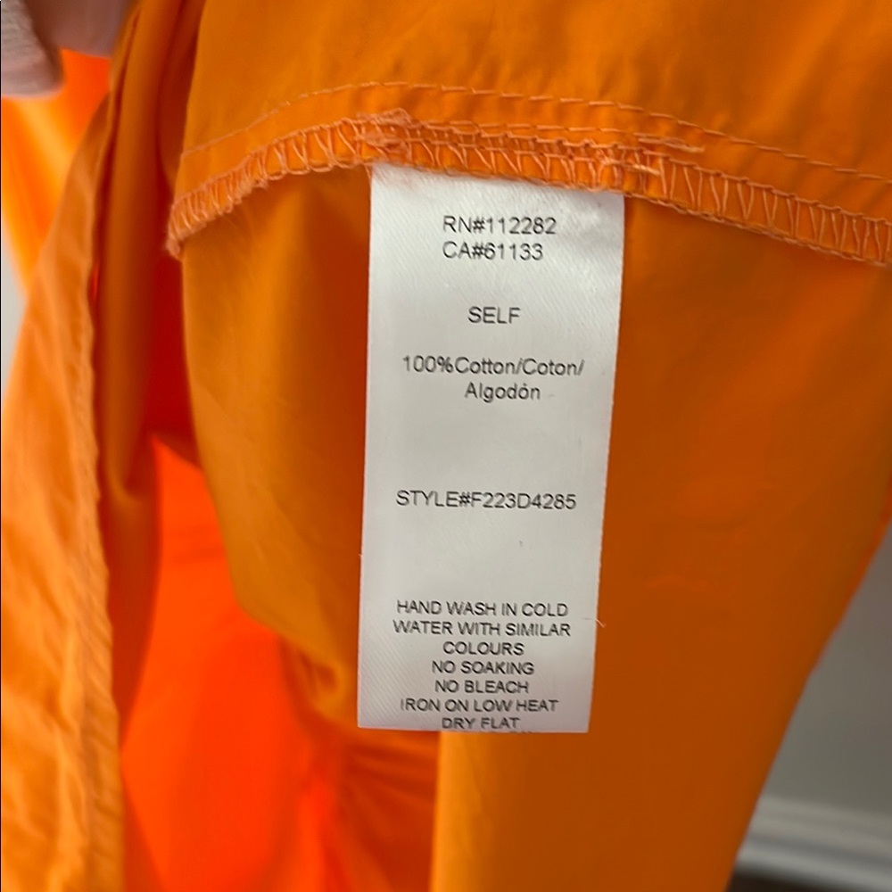 Adelyn Rae Orange Ruffle Poplin Dress - Picture 4 of 7